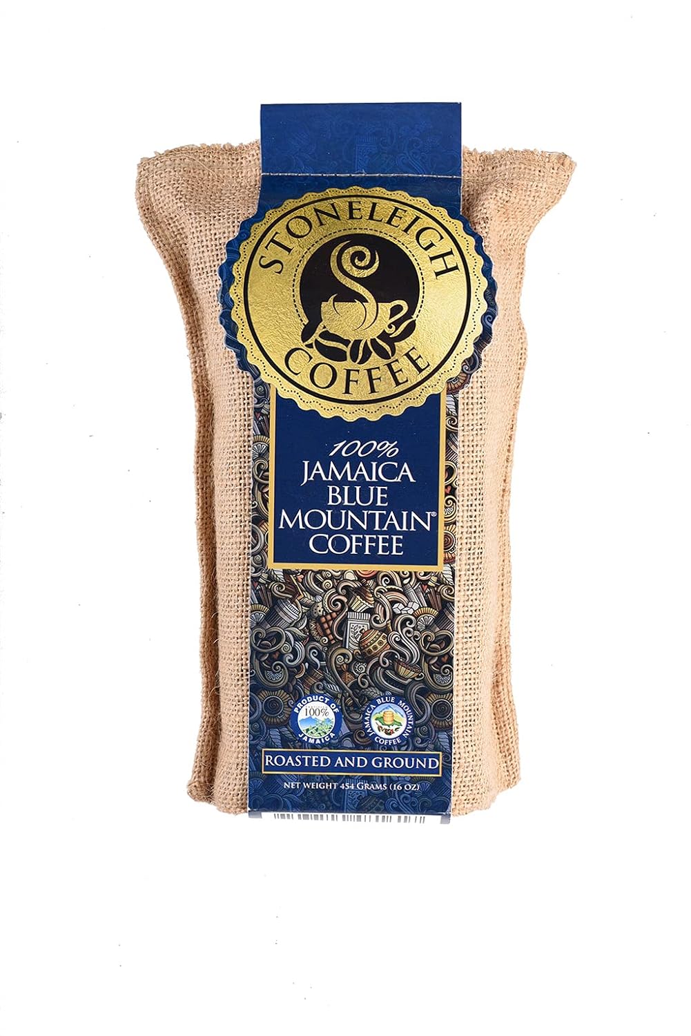 Stoneleigh 100% Jamaica Blue Mountain Coffee Ground 16oz Pack of 2