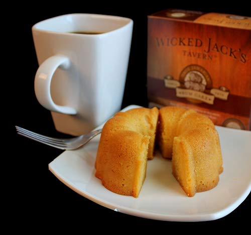 Rum Cake by Wicked Jack's Tavern Original Authentic Rum Cake Assortment - Butter Rum, Red Velvet Rum, Chocolate Rum, Chocolate Chip Rum and Rum Raisin, 4-oz Boxes (Pack of 5)