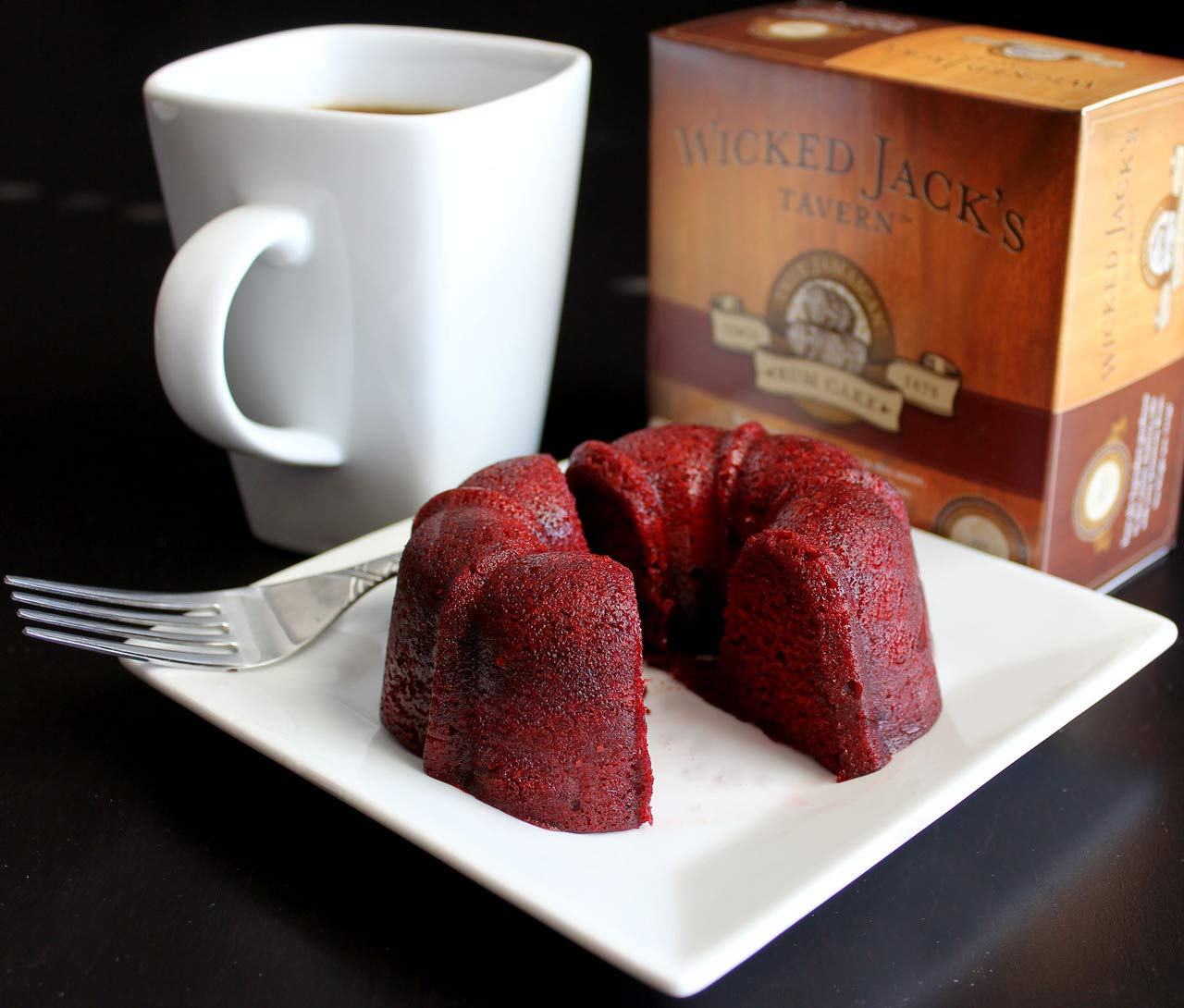 Rum Cake by Wicked Jack's Tavern Original Authentic Rum Cake Assortment - Butter Rum, Red Velvet Rum, Chocolate Rum, Chocolate Chip Rum and Rum Raisin, 4-oz Boxes (Pack of 5)