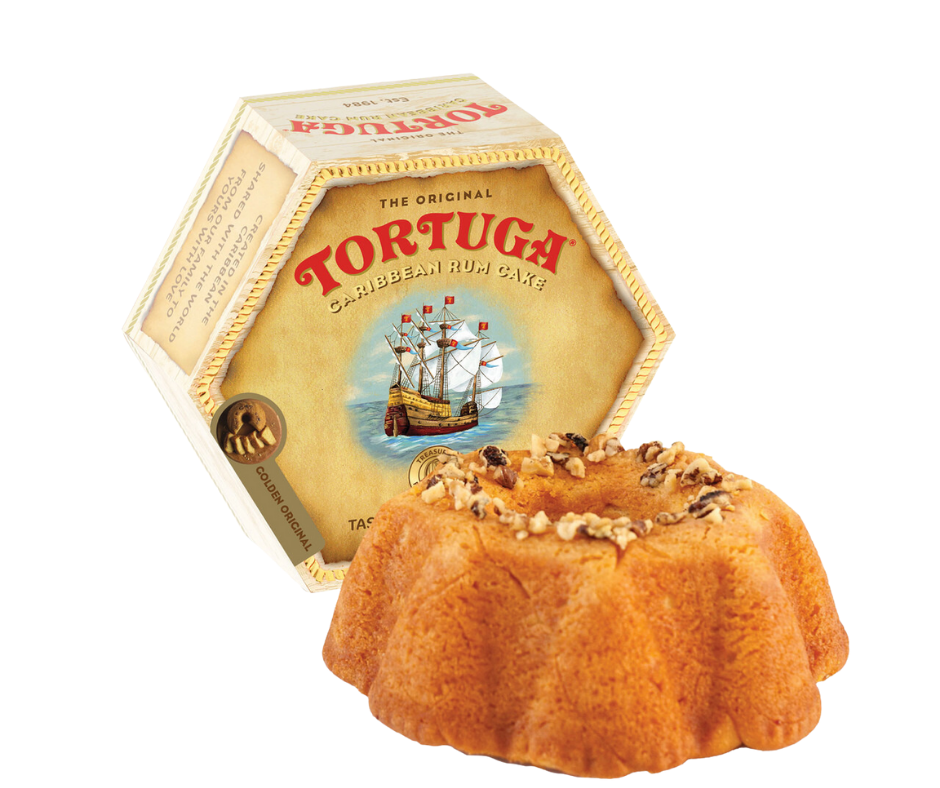 Tortuga Original Caribbean Rum Cake with Walnuts (16oz) - The Perfect Premium Gourmet Gift